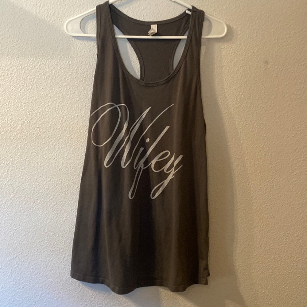 Wifey racerback tank top size L says XXL But Isnt